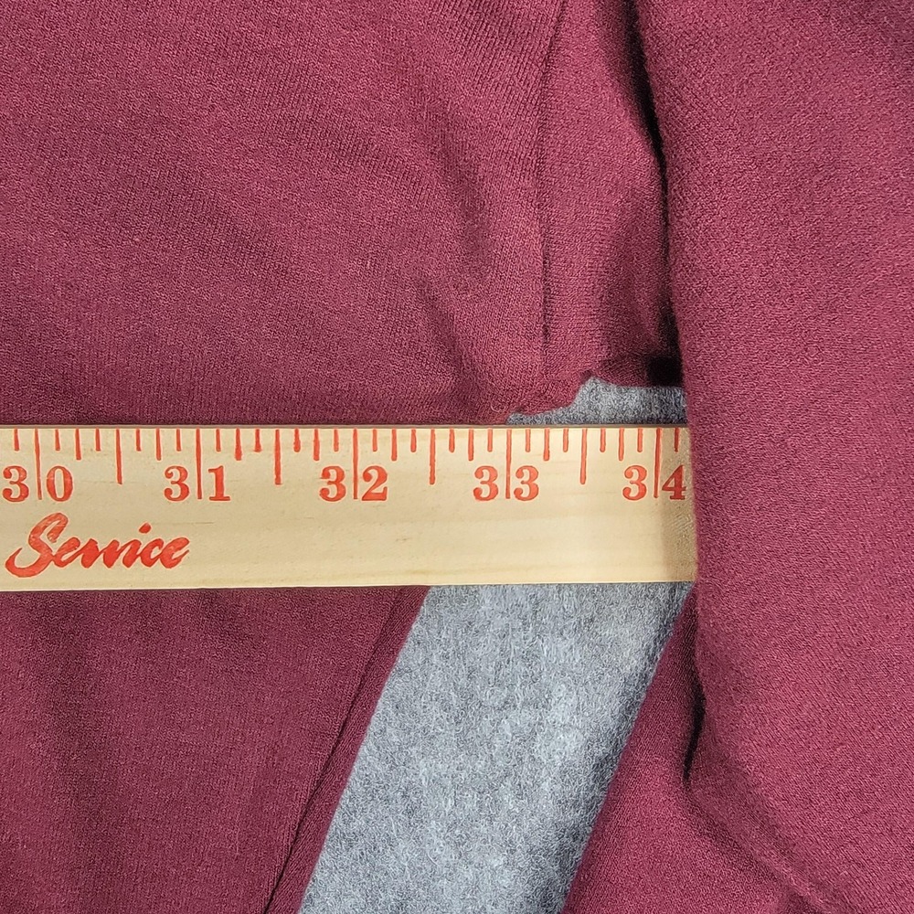 Byrn Walker Shirt Womens L Burgundy Rachelle Tunic‎ Oversized Dolman Sleeves USA - Picture 8 of 10